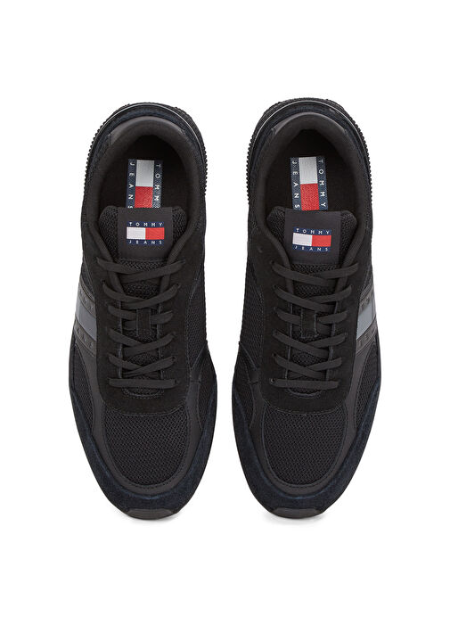 Tommy Hilfiger Siyah Erkek Süet Sneaker TJM TECHNICAL RUNNER ESS - Görsel 4