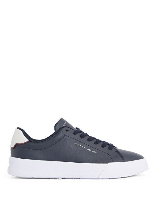 Tommy Hilfiger Lacivert Erkek Sneaker TH COURT LTH DETAIL ESS - Görsel 2