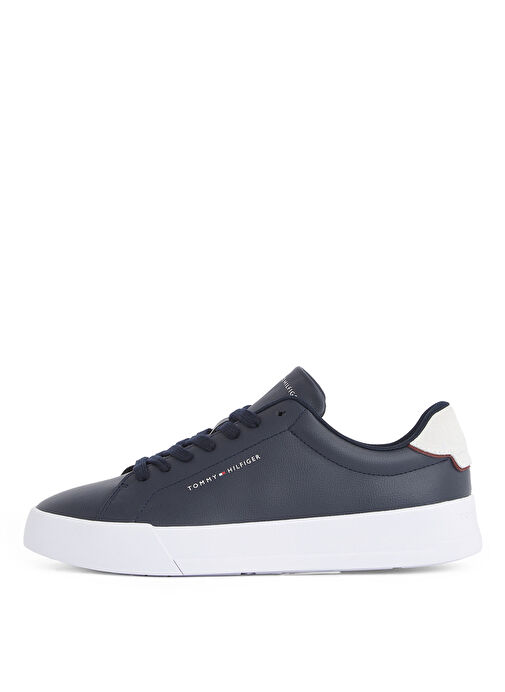 Tommy Hilfiger Lacivert Erkek Sneaker TH COURT LTH DETAIL ESS - Görsel 3