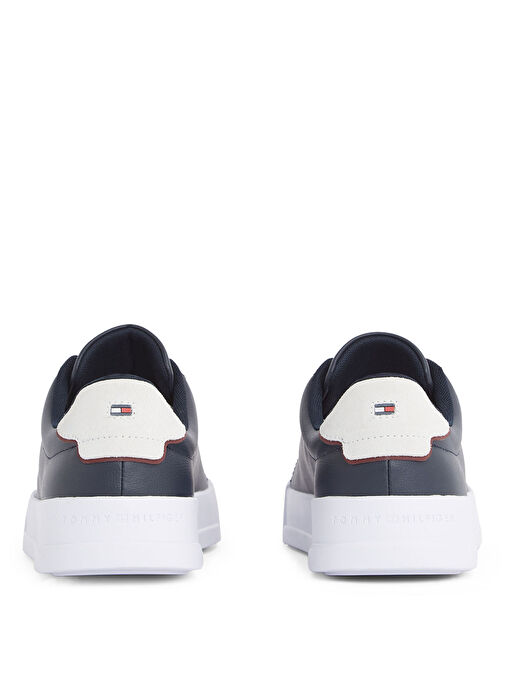 Tommy Hilfiger Lacivert Erkek Sneaker TH COURT LTH DETAIL ESS - Görsel 6