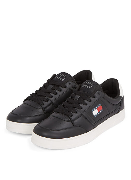 Tommy Hilfiger Siyah Erkek Deri Sneaker TJM THE GREENWICH NEW ESS - Görsel 3