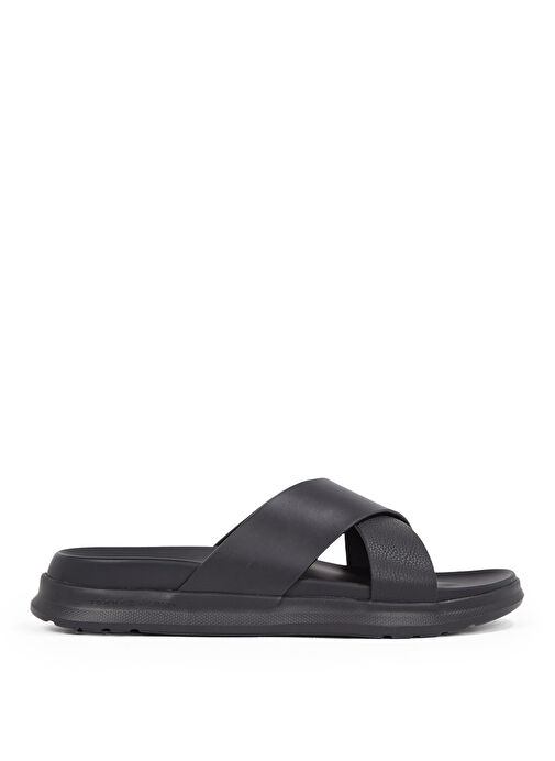 Tommy Hilfiger Siyah Erkek Deri Terlik D DENSITY HILFIGER LTH CC SAND - Görsel 2