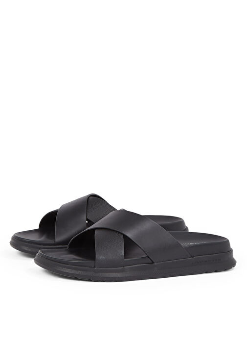 Tommy Hilfiger Siyah Erkek Deri Terlik D DENSITY HILFIGER LTH CC SAND - Görsel 4