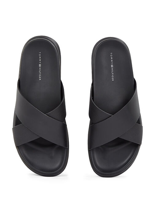 Tommy Hilfiger Siyah Erkek Deri Terlik D DENSITY HILFIGER LTH CC SAND - Görsel 5