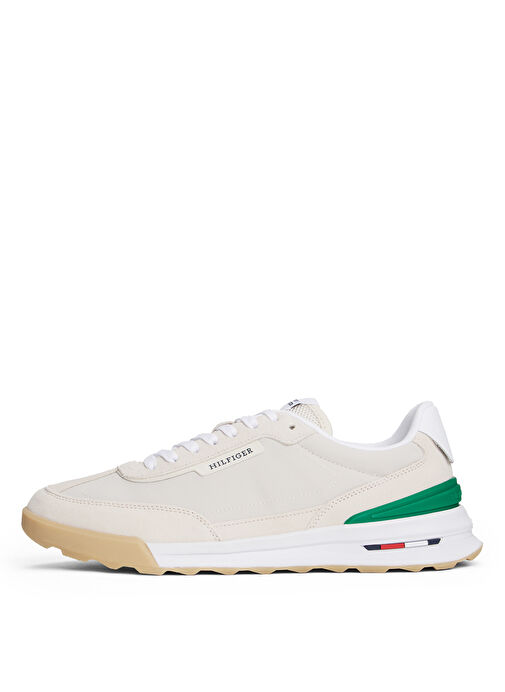 Tommy Hilfiger Bej Erkek Süet Sneaker RETRO RUNNER SEASONAL - Görsel 3
