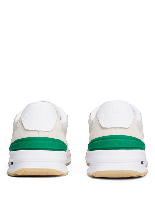 Tommy Hilfiger Bej Erkek Süet Sneaker RETRO RUNNER SEASONAL - Görsel 6