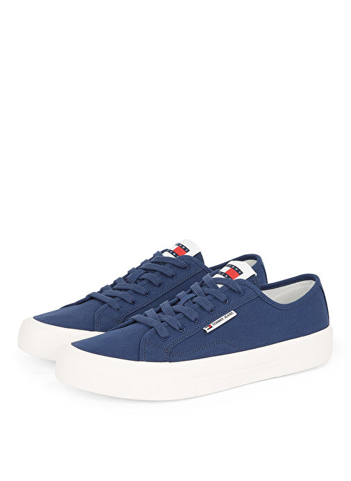 Tommy Hilfiger Lacivert Erkek Sneaker TJM LACE UP CANVAS COLOR - Görsel 4