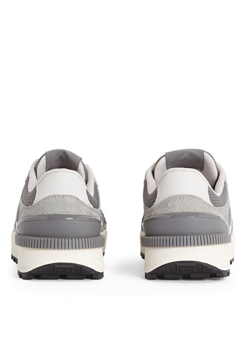 Tommy Hilfiger Gri Erkek Süet Sneaker TJM TECHNICAL RUNNER ESS - Görsel 6
