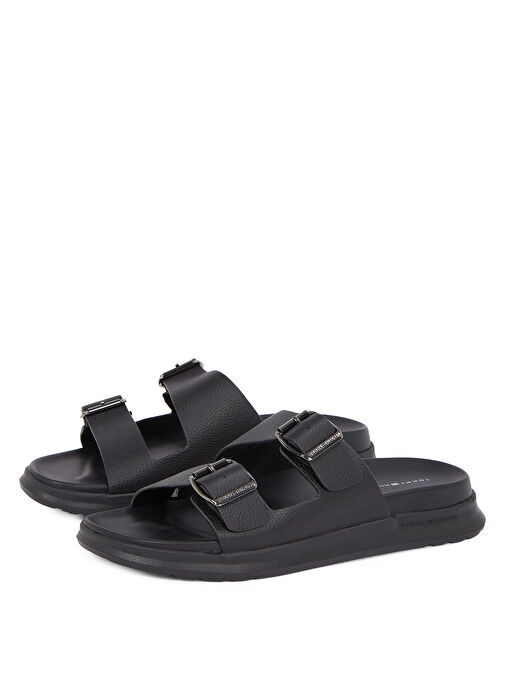 Tommy Hilfiger Siyah Erkek Deri Terlik D DENSITY HILFIGER LTH SAND - Görsel 4