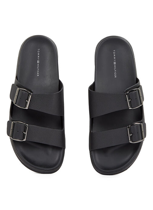 Tommy Hilfiger Siyah Erkek Deri Terlik D DENSITY HILFIGER LTH SAND - Görsel 5