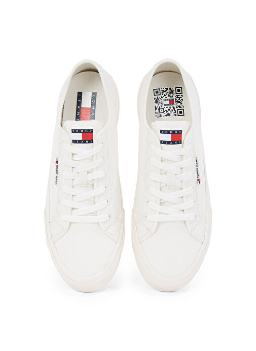 Tommy Hilfiger Beyaz Erkek Sneaker TJM LACE UP CANVAS COLOR - Görsel 5