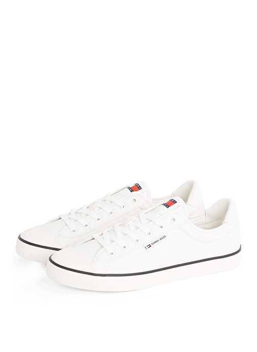 Tommy Hilfiger Ekru Erkek Sneaker TJM VULCANIZED BUMPER - Görsel 4