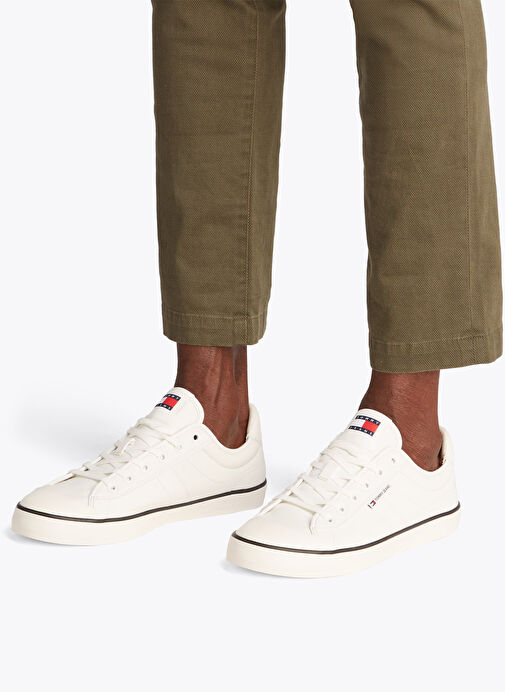 Tommy Hilfiger Ekru Erkek Sneaker TJM VULCANIZED BUMPER - Görsel 7