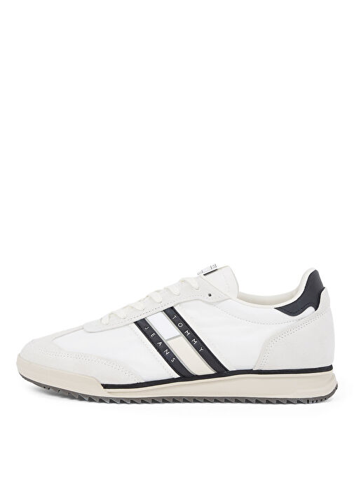 Tommy Hilfiger Beyaz Erkek Deri Sneaker TJM RETRO RUNNER CLEATED - Görsel 3