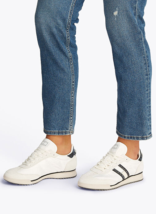 Tommy Hilfiger Beyaz Erkek Deri Sneaker TJM RETRO RUNNER CLEATED - Görsel 7