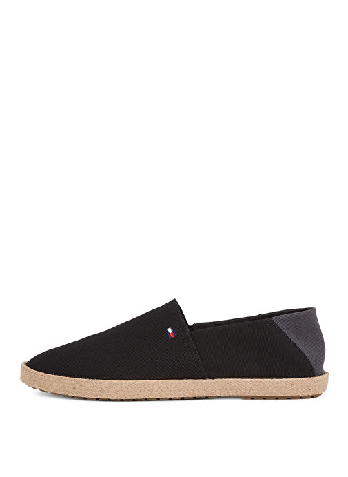 Tommy Hilfiger Siyah Erkek Espadril HILFIGER ESPADRILLE CORE TEXTILE - Görsel 3