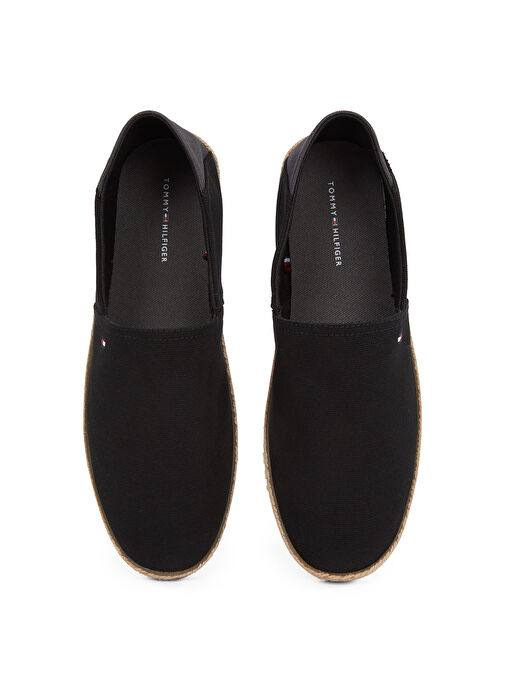 Tommy Hilfiger Siyah Erkek Espadril HILFIGER ESPADRILLE CORE TEXTILE - Görsel 5