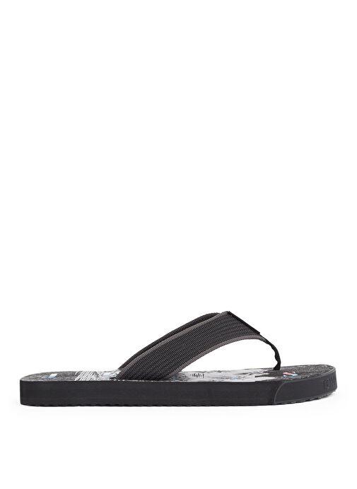 Tommy Hilfiger Siyah Erkek Plaj Terliği TJM ELEVATED BEACH SANDAL - Görsel 2