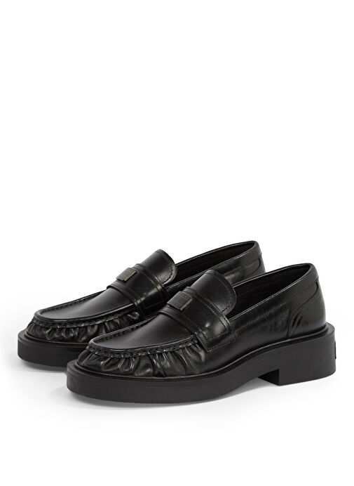 Tommy Hilfiger Siyah Kadın Deri Loafer EN0EN02708 - Görsel 3