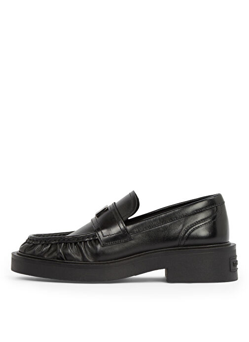 Tommy Hilfiger Siyah Kadın Deri Loafer EN0EN02708 - Görsel 5