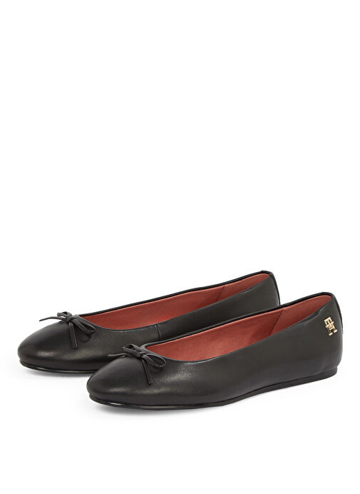 Tommy Hilfiger Siyah Kadın Deri Babet FW0FW08359 - Görsel 3