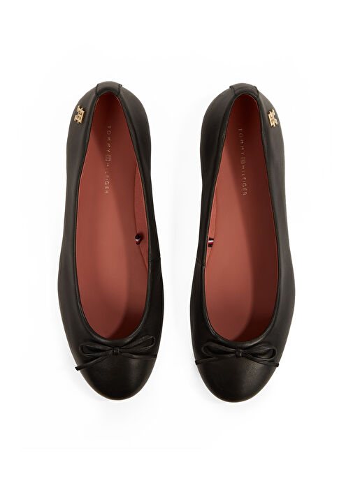 Tommy Hilfiger Siyah Kadın Deri Babet FW0FW08359 - Görsel 4