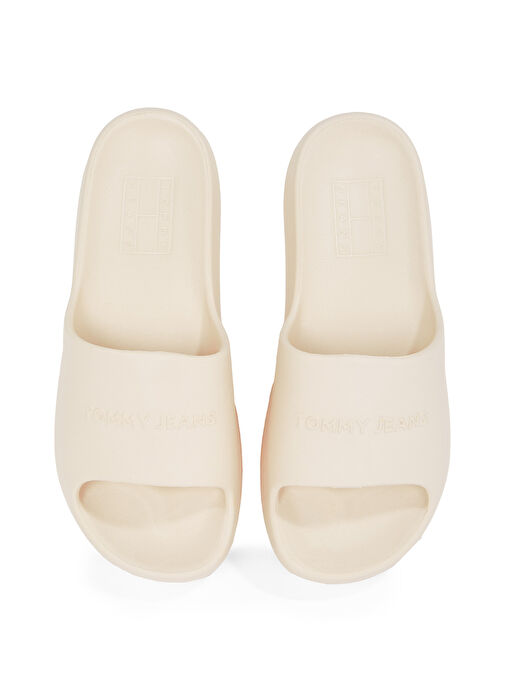 Tommy Hilfiger Ekru Kadın Plaj Terliği EN0EN02879 - Görsel 5