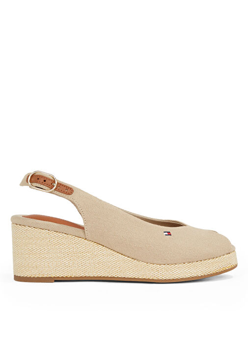 Tommy Hilfiger Bej Kadın Dolgu Topuk Ayakkabı FW0FW08595 - Görsel 2