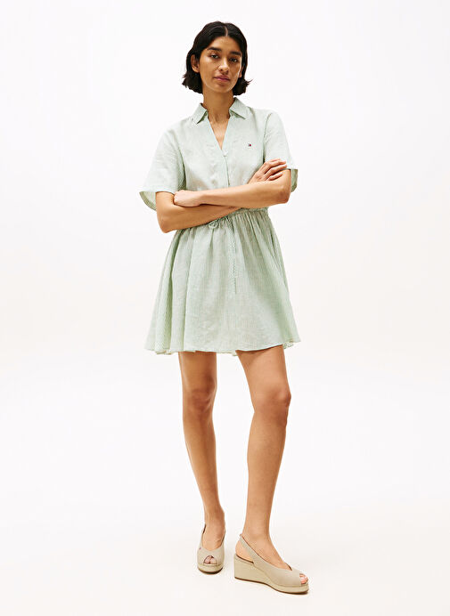 Tommy Hilfiger Bej Kadın Dolgu Topuk Ayakkabı FW0FW08595 - Görsel 9