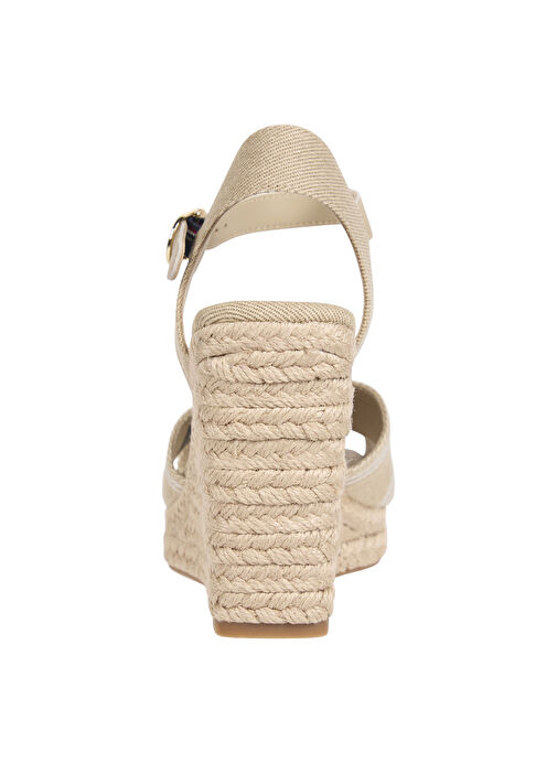 Tommy Hilfiger Bej Kadın Dolgu Topuk Ayakkabı FW0FW08668 - Görsel 5