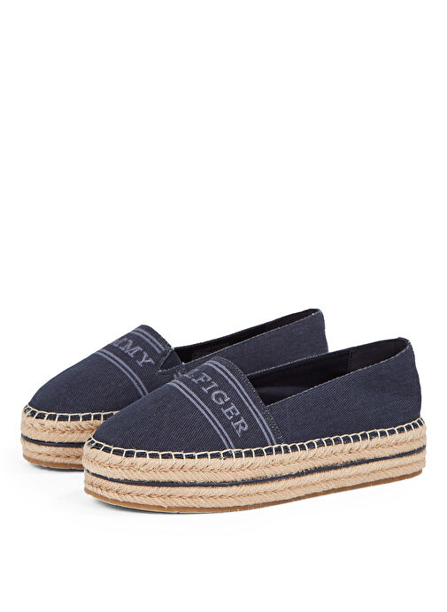 Tommy Hilfiger Lacivert Kadın Espadril FW0FW08543 - Görsel 4