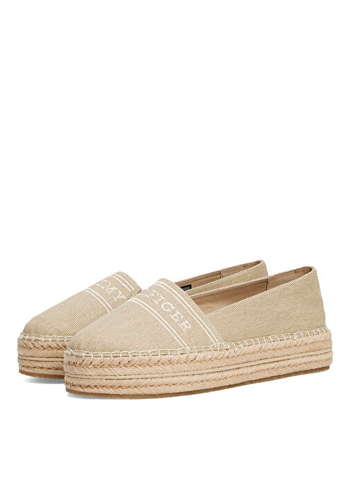 Tommy Hilfiger Bej Kadın Espadril FW0FW08543 - Görsel 4