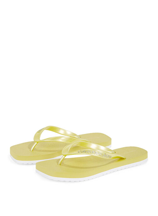 Calvin Klein Sarı Kadın Plaj Terliği YW0YW01720 - Görsel 4
