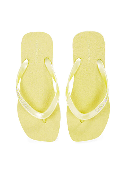 Calvin Klein Sarı Kadın Plaj Terliği YW0YW01720 - Görsel 5