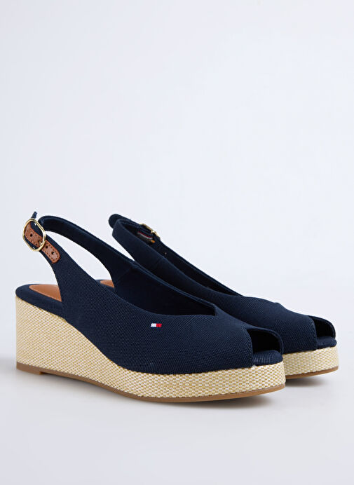 Tommy Hilfiger Lacivert Kadın Dolgu Topuk Ayakkabı FW0FW08595 - Görsel 3