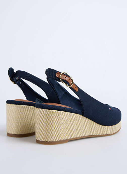 Tommy Hilfiger Lacivert Kadın Dolgu Topuk Ayakkabı FW0FW08595 - Görsel 4