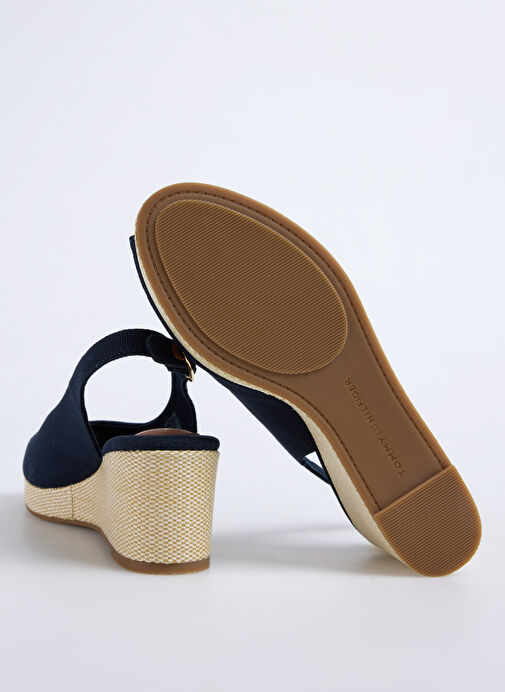 Tommy Hilfiger Lacivert Kadın Dolgu Topuk Ayakkabı FW0FW08595 - Görsel 5