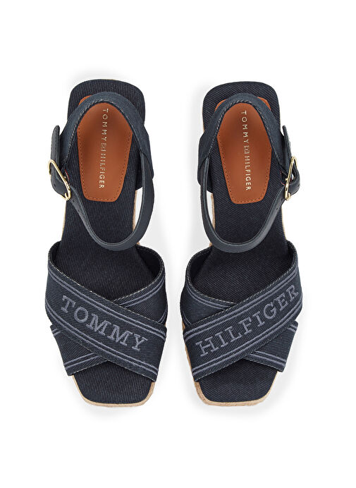 Tommy Hilfiger Lacivert Kadın Dolgu Topuk Ayakkabı FW0FW08668 - Görsel 5