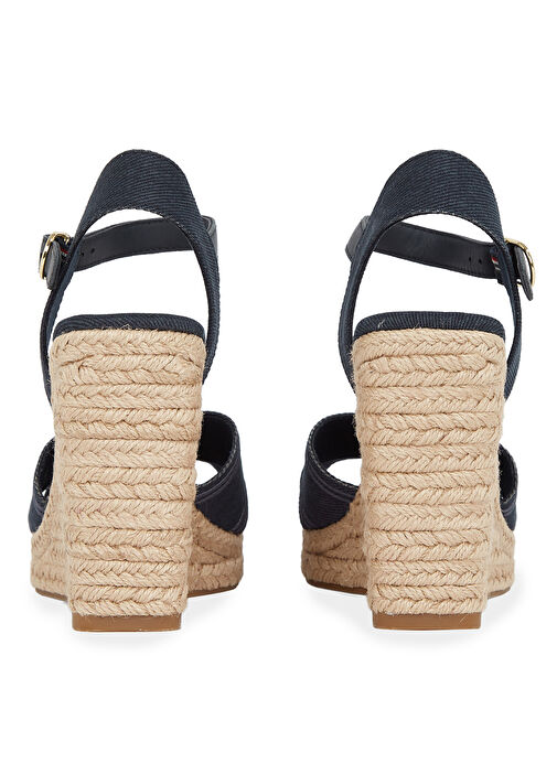 Tommy Hilfiger Lacivert Kadın Dolgu Topuk Ayakkabı FW0FW08668 - Görsel 6