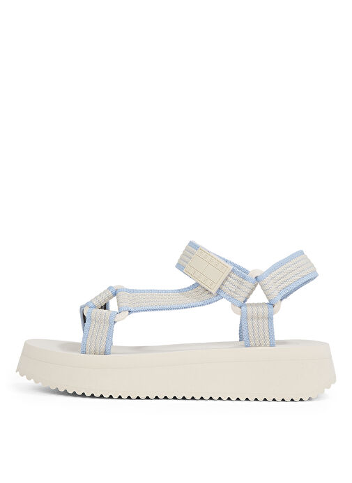 Tommy Hilfiger Ekru Kadın Sandalet EN0EN02747 - Görsel 3