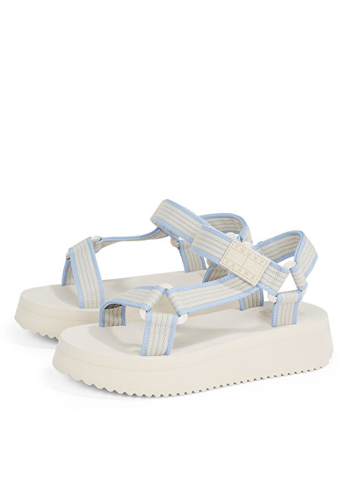 Tommy Hilfiger Ekru Kadın Sandalet EN0EN02747 - Görsel 4