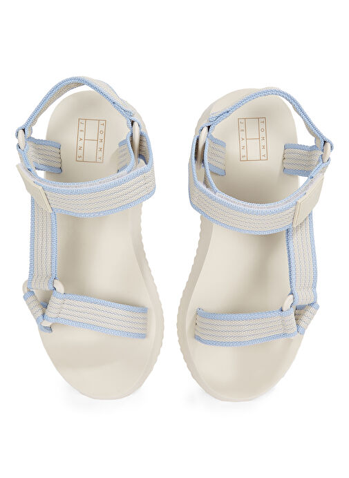 Tommy Hilfiger Ekru Kadın Sandalet EN0EN02747 - Görsel 5