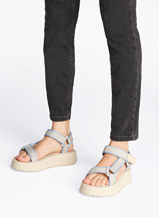 Tommy Hilfiger Ekru Kadın Sandalet EN0EN02747 - Görsel 7