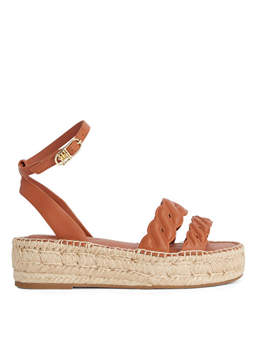 Tommy Hilfiger Taba Kadın Deri Sandalet FW0FW08496 - Görsel 2