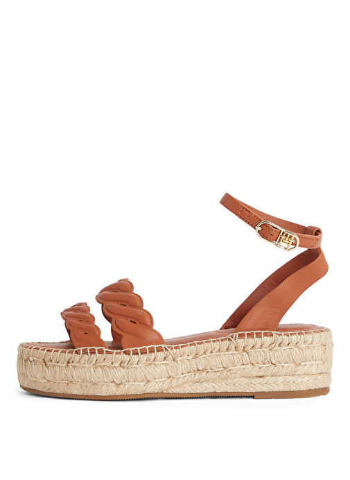 Tommy Hilfiger Taba Kadın Deri Sandalet FW0FW08496 - Görsel 3