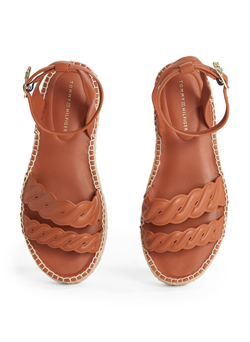 Tommy Hilfiger Taba Kadın Deri Sandalet FW0FW08496 - Görsel 5
