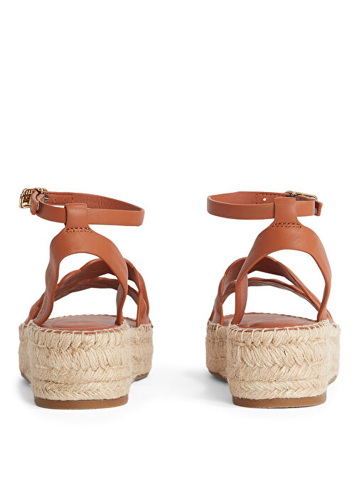 Tommy Hilfiger Taba Kadın Deri Sandalet FW0FW08496 - Görsel 6