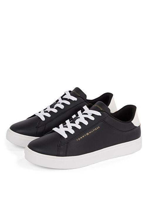Tommy Hilfiger Tommy Hilfiger Siyah Kadın Deri Sneaker FW0FW08320 | Boyner Siyah - 3. görsel