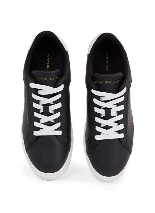 Tommy Hilfiger Tommy Hilfiger Siyah Kadın Deri Sneaker FW0FW08320 | Boyner Siyah - 4. görsel