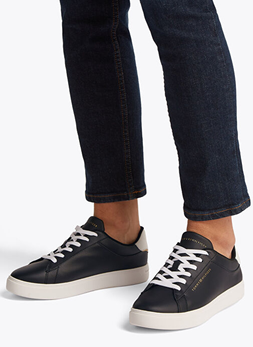 Tommy Hilfiger Tommy Hilfiger Siyah Kadın Deri Sneaker FW0FW08320 | Boyner Siyah - 7. görsel